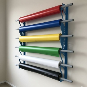 6'lı Duvar Tipi Folyo Standı