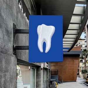 Dişçi Fener Tabela Vakum Kabartma Ledli 50x70cm 